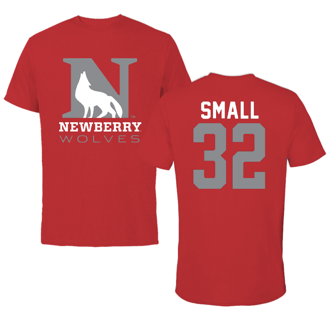 Newberry College Football Red Performance Tee - #32 Colby Small