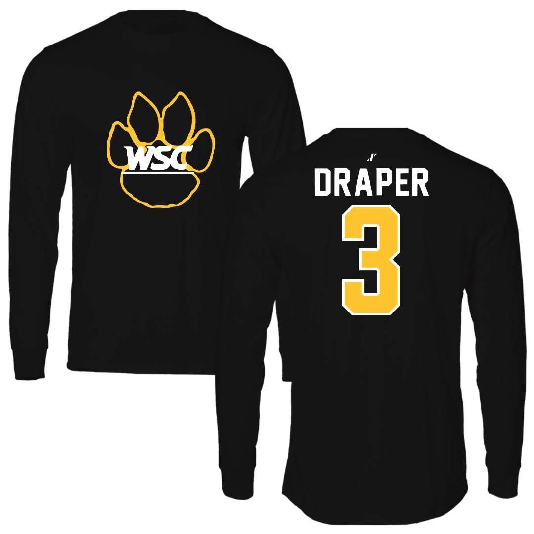 Wayne State College (Nebraska) Rugby Black Long Sleeve - #3 Trent Draper