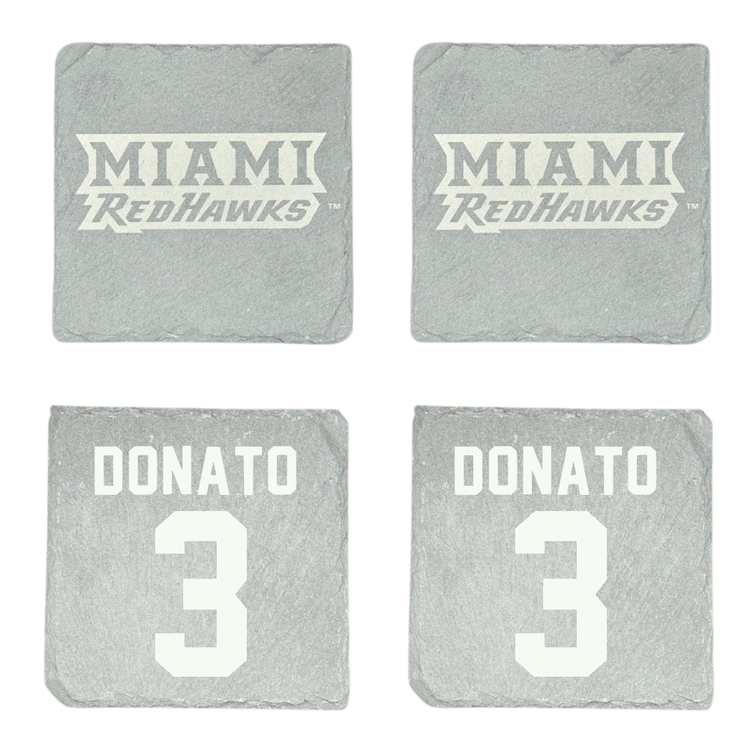 Miami University (Ohio) Ice Hockey Stone Coaster (4 Pack)  - #3 Nick Donato