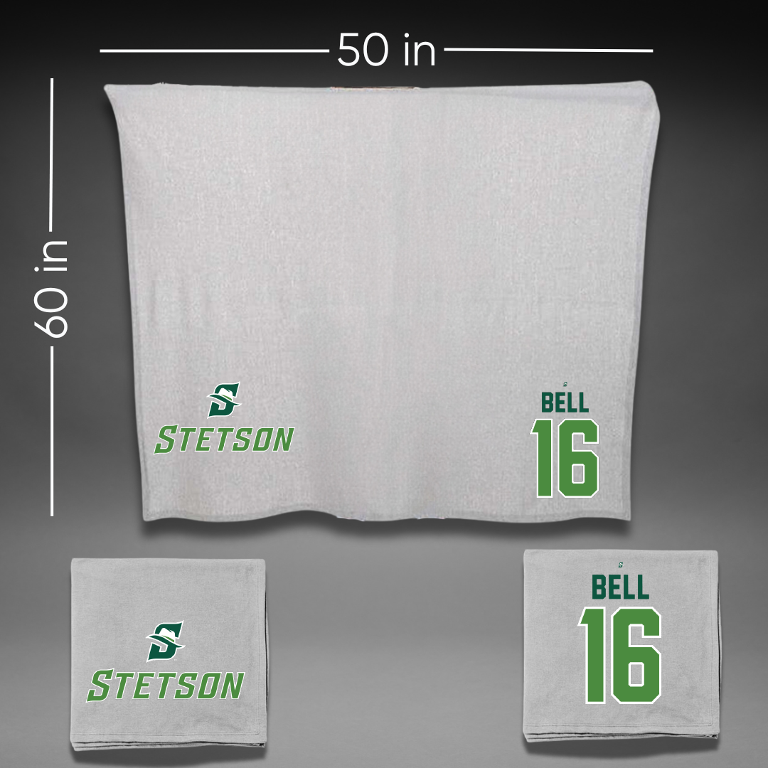 Stetson University Soccer Gray Blanket - #16 Madison Bell