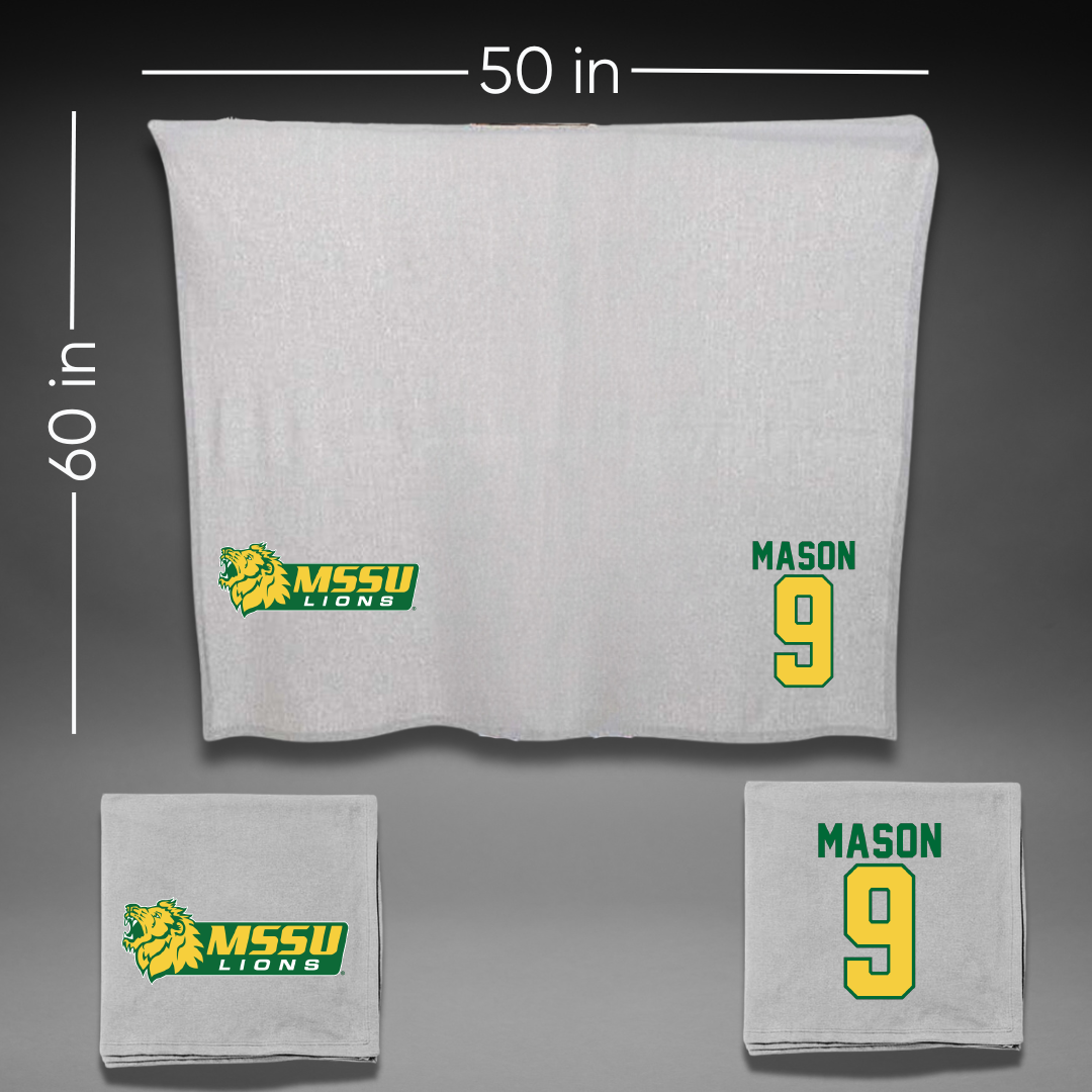 Missouri Southern State University Softball Gray Blanket - #9 Emma Mason