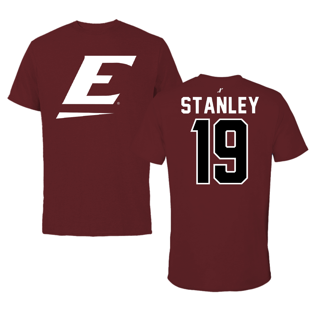 Eastern Kentucky University Football Maroon Performance Tee - #19 Dequan Stanley