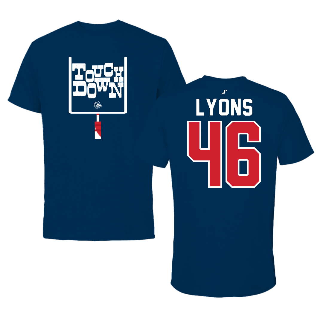 Colorado State University-Pueblo Football Navy Touchdown Performance Tee - #46 Evan Lyons