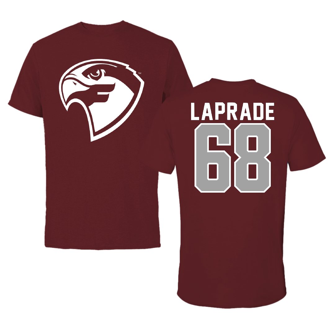 Fairmont State University Football Maroon Tee - #68 Austin LaPrade