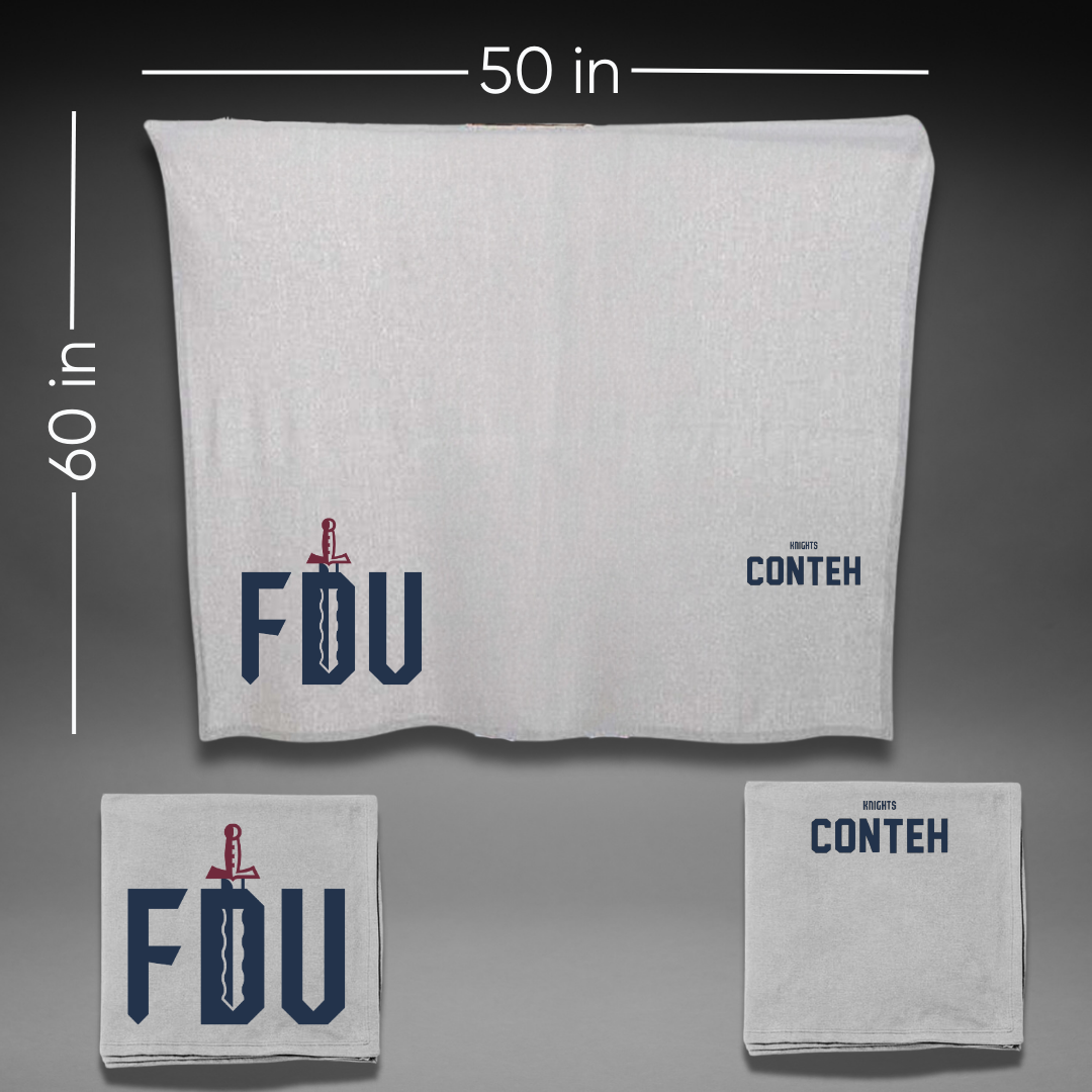 Fairleigh Dickinson University-Metropolitan Campus TF and XC Gray Blanket - Ekuyami Conteh