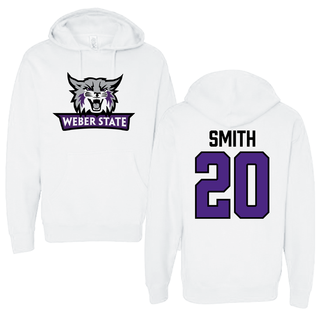 Weber State University Basketball White Hoodie - #20 Taylor Smith