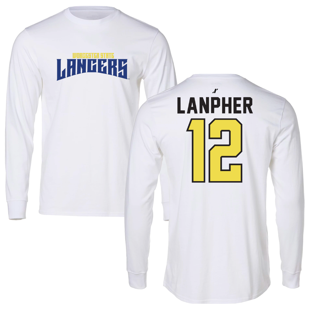 Worcester State University Softball White Classic Performance Long Sleeve - #12 Emma Lanpher