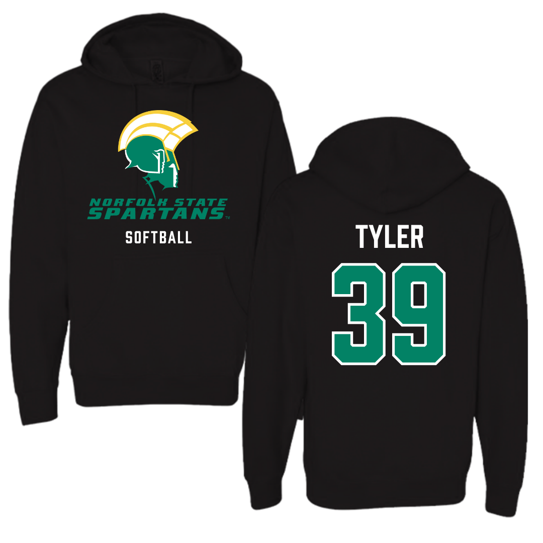 Norfolk State University Softball Black Hoodie - #39 Brierra Tyler