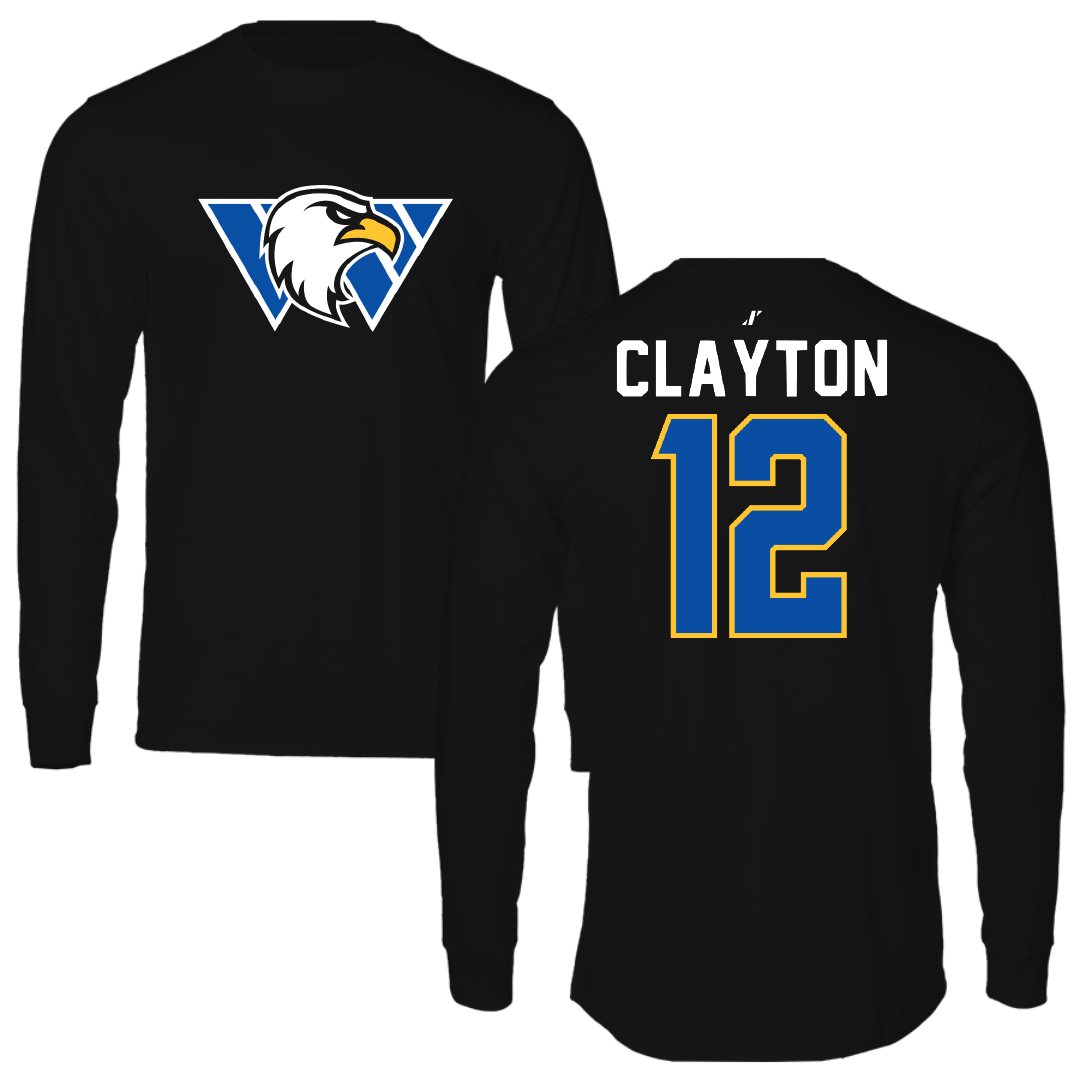 Williams Baptist University Basketball Black Long Sleeve - #12 Joe Clayton