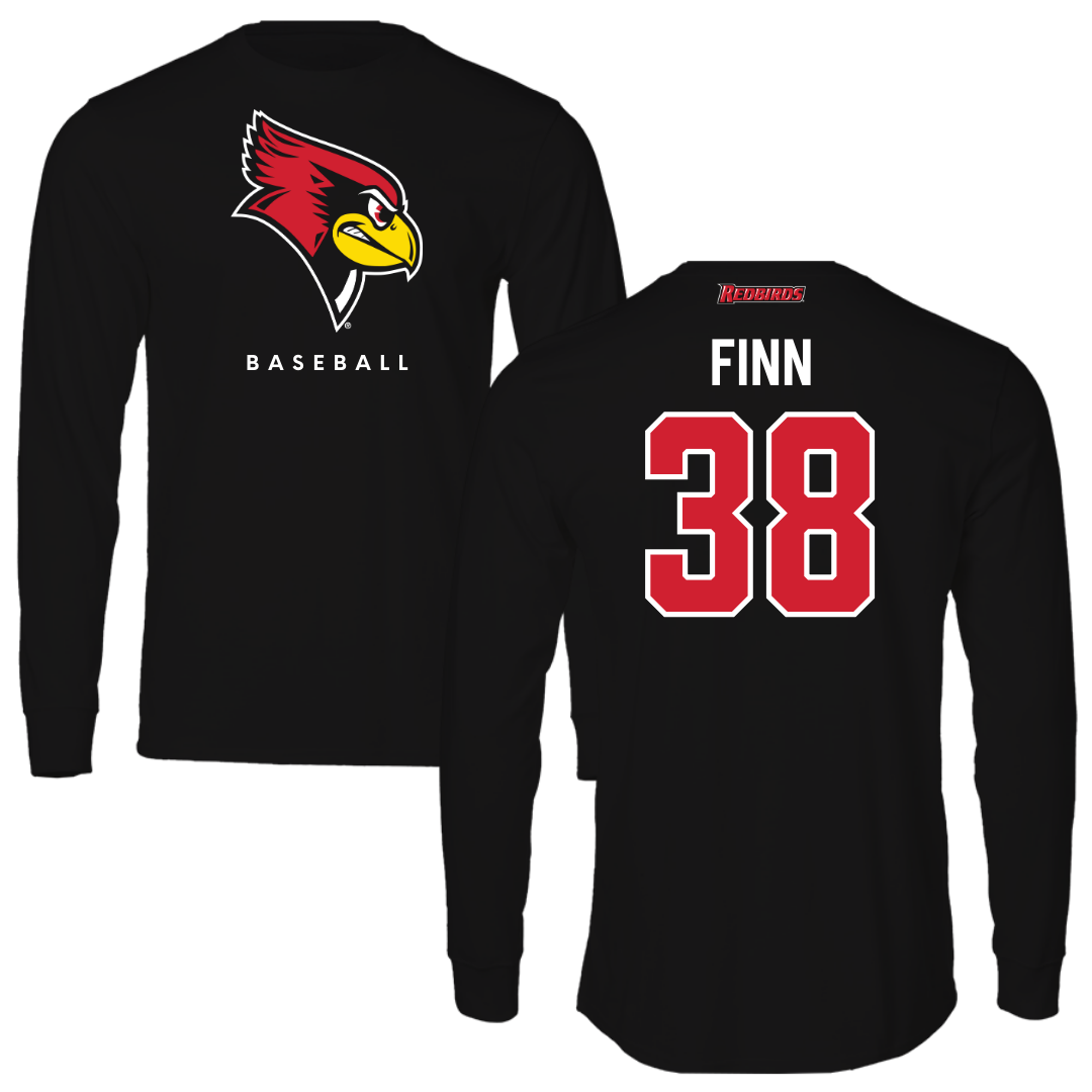 Illinois State University Baseball Black Mascot Performance Long Sleeve - #38 Jack Finn
