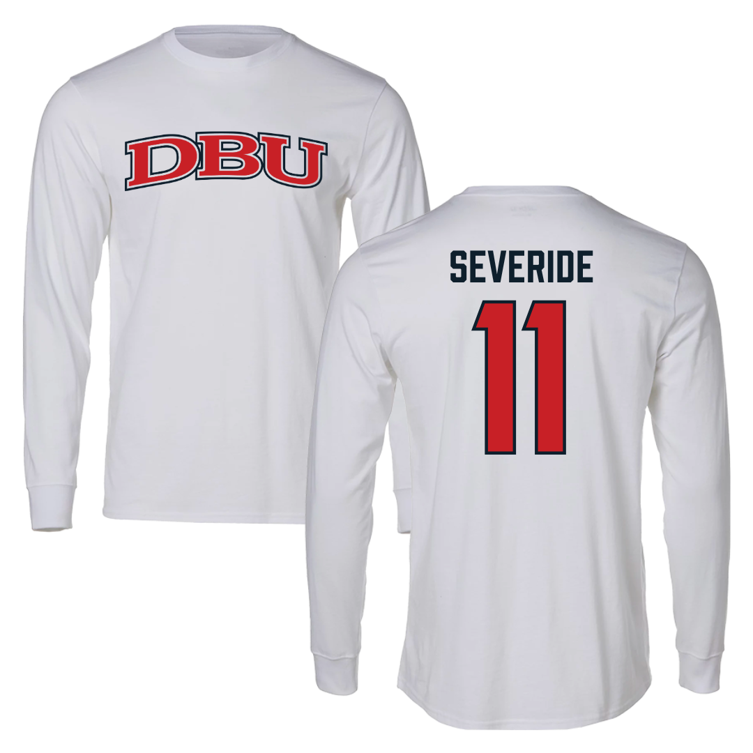 Dallas Baptist University Soccer White Long Sleeve - #11 Annie Severide