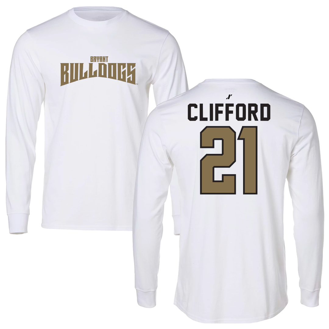 Bryant University Baseball White Classic Long Sleeve - #21 Sean Clifford