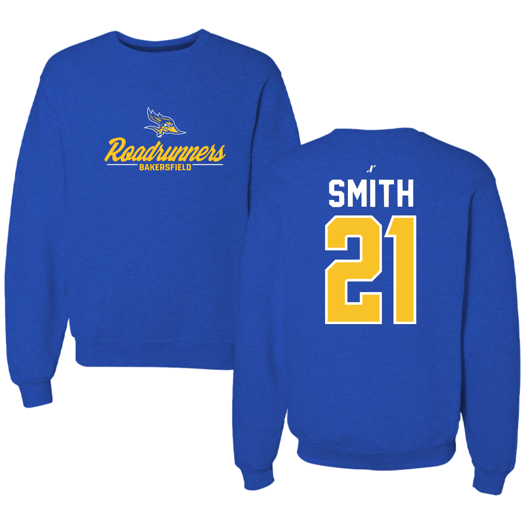 California State University-Bakersfield Softball Blue General Crewneck - #21 Sanai Smith