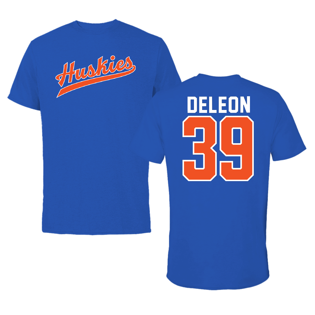 Houston Christian University Baseball True Royal Tee - #39 Aidan DeLeon