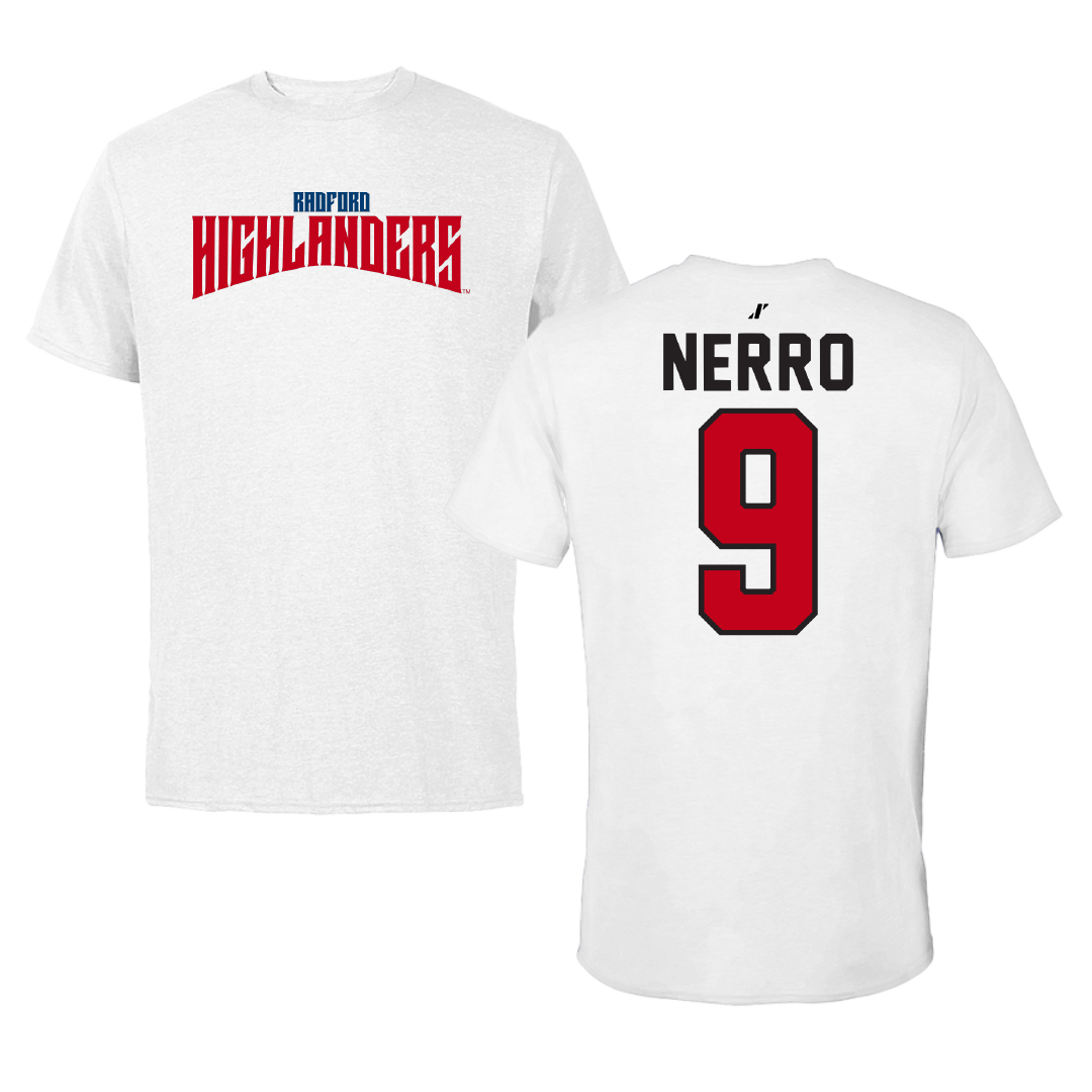 Radford University Volleyball White Classic Tee - #9 Jackeline Nerro