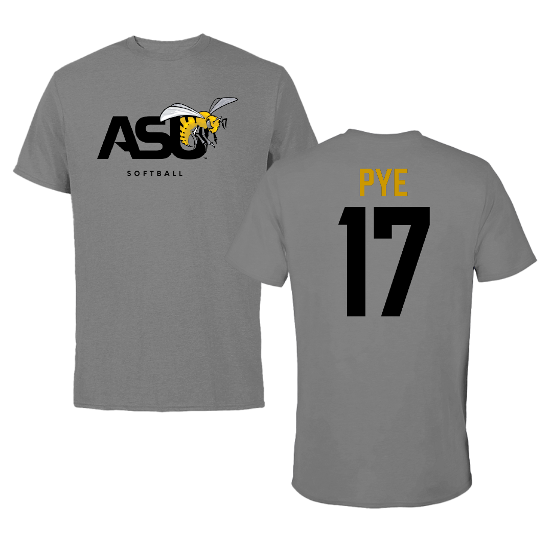 Alabama State University Softball Dark Gray Tee - #17 Ashley Pye