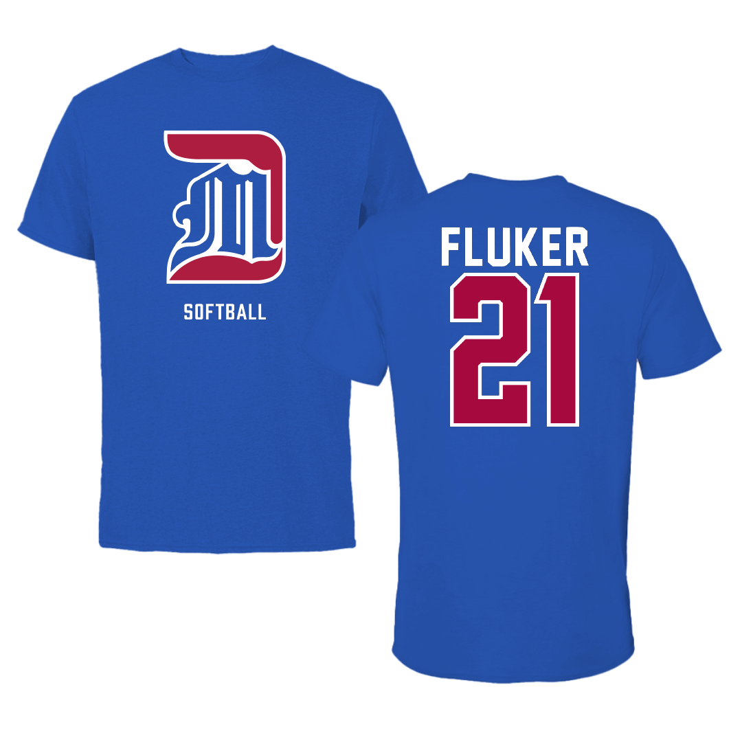 University of Detroit Mercy Softball Blue Tee - #21 Allison Fluker