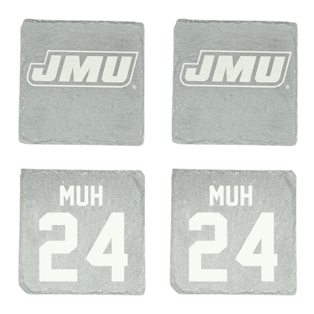 James Madison University Softball Stone Coaster (4 Pack)  - #24 Rebecca Muh