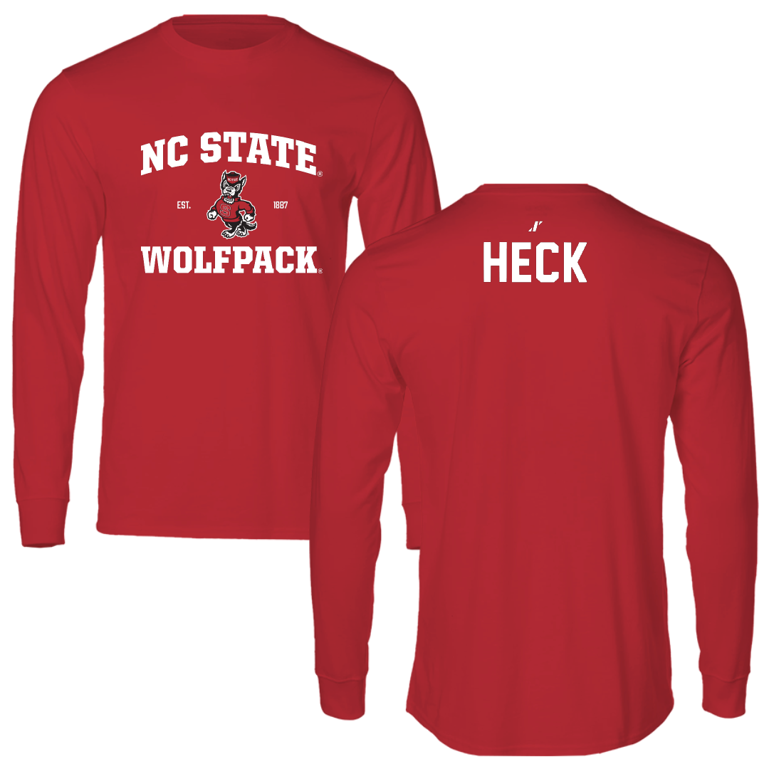 North Carolina State University Swimming & Diving Red General Long Sleeve - Will Heck