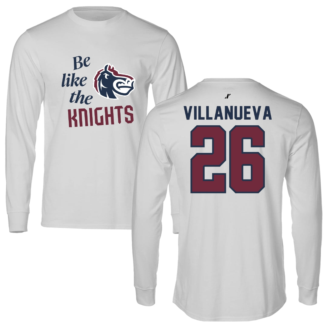 Fairleigh Dickinson University-Metropolitan Campus Soccer Light Gray Be Like Us Performance Long Sleeve - #26 Emily Villanueva