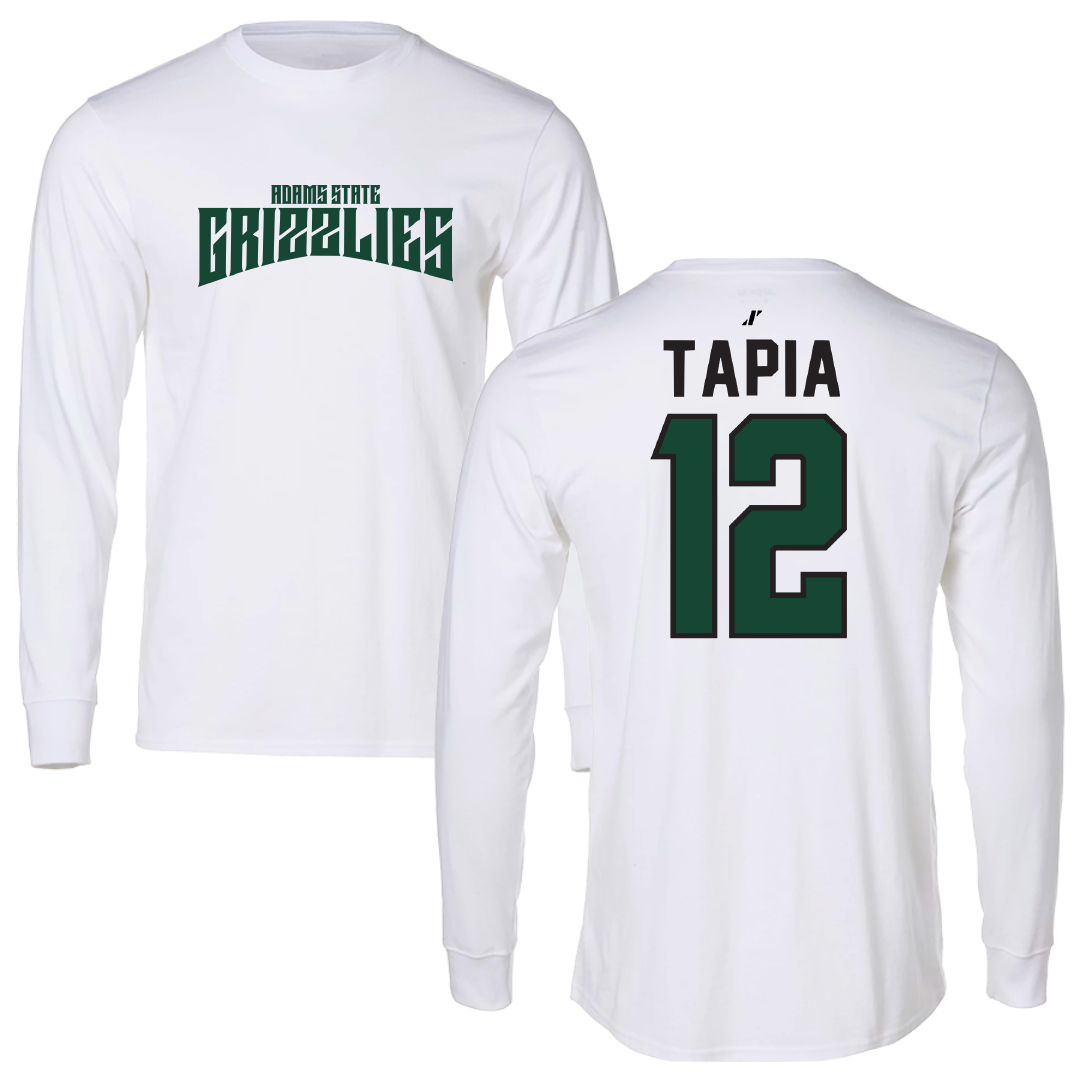 Adams State University Basketball White Classic Long Sleeve - #12 Jude Tapia