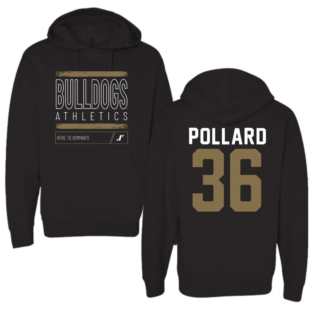 Bryant University Soccer Black Dominate Hoodie - #36 Daimon Pollard