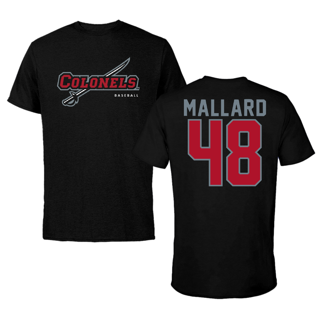 Nicholls State University Baseball Black Performance Tee - #48 Logan Mallard