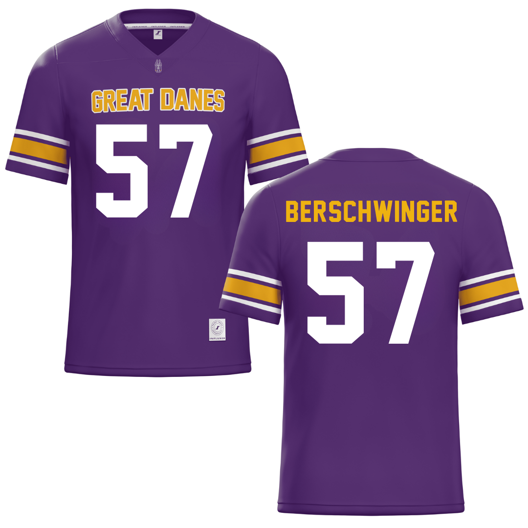 University at Albany Purple Football Jersey - #57 Troy Berschwinger