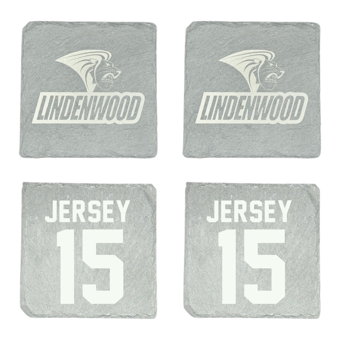 Lindenwood University Rugby Stone Coaster (4 Pack)  - #15 Madison Jersey