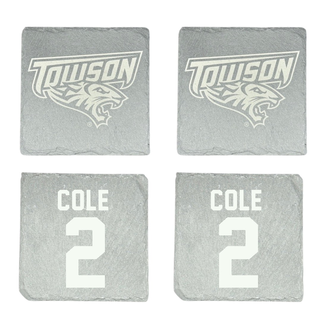 Towson University Basketball Stone Coaster (4 Pack)  - #2 Jaiden Cole