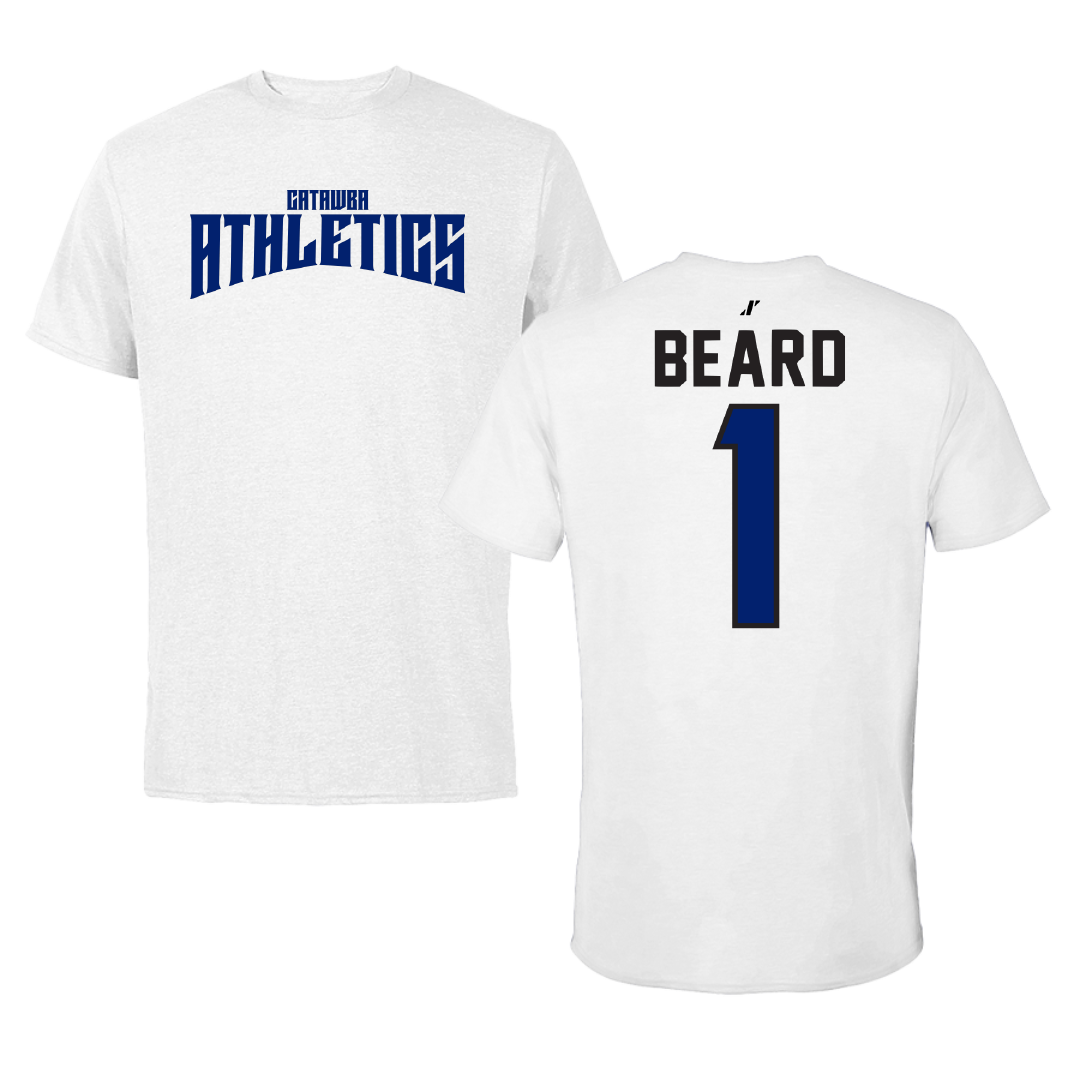 Catawba College Volleyball White Classic Performance Tee - #1 Sofia Beard