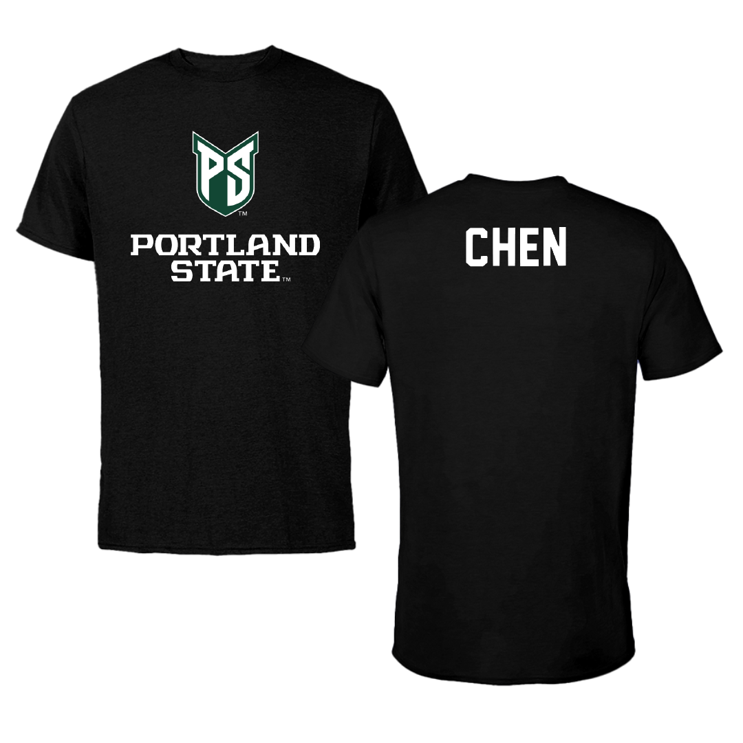 Portland State University TF and XC Black Block Performance Tee - Kyle Chen