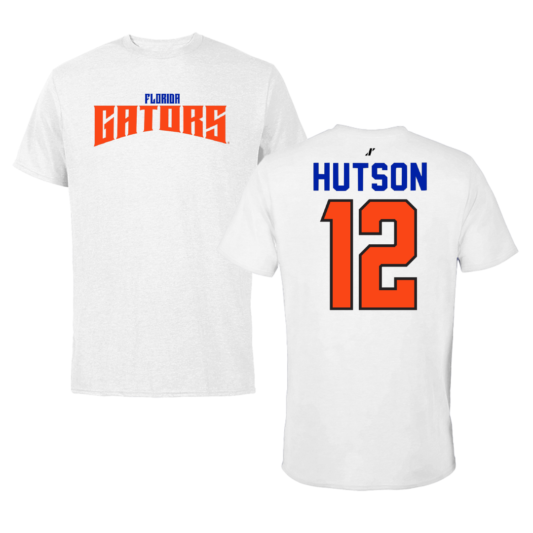University of Florida Volleyball White Classic Performance Tee - #12 Kira Hutson