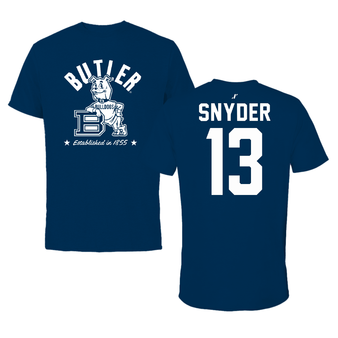 Butler University Baseball Navy General Tee - #13 Corbin Snyder