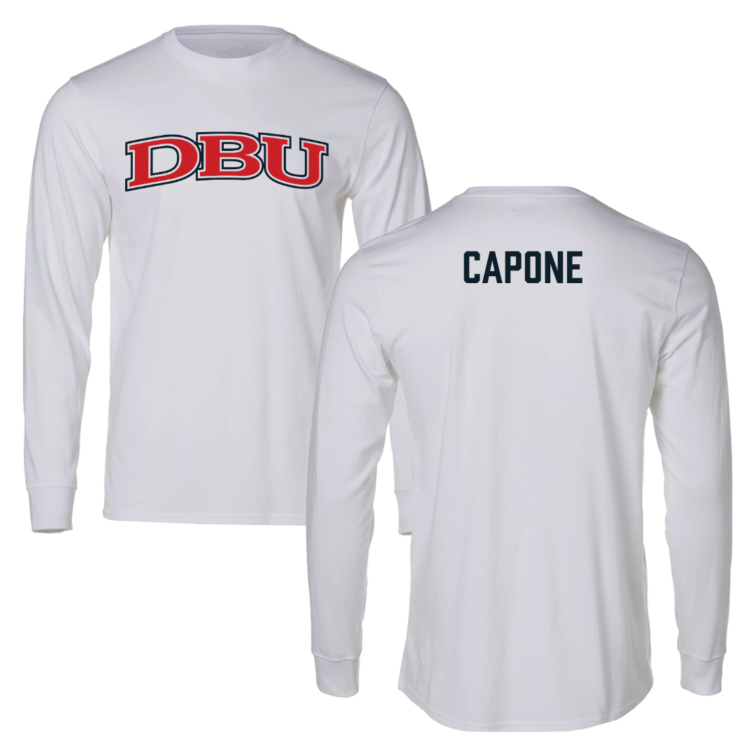 Dallas Baptist University Tennis White Long Sleeve - Zach Capone