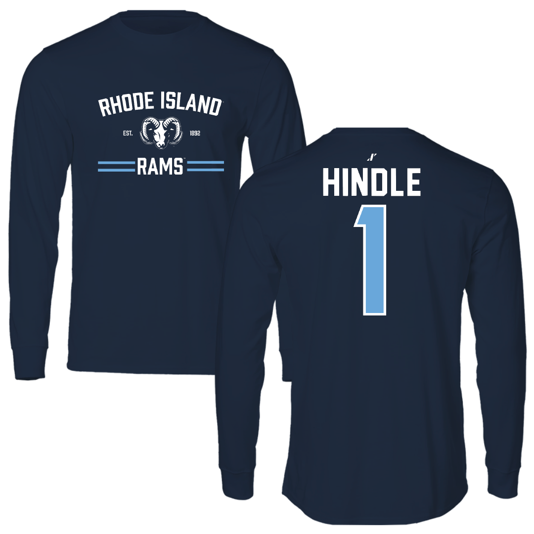 University of Rhode Island Baseball Navy General Performance Long Sleeve - #1 Will Hindle