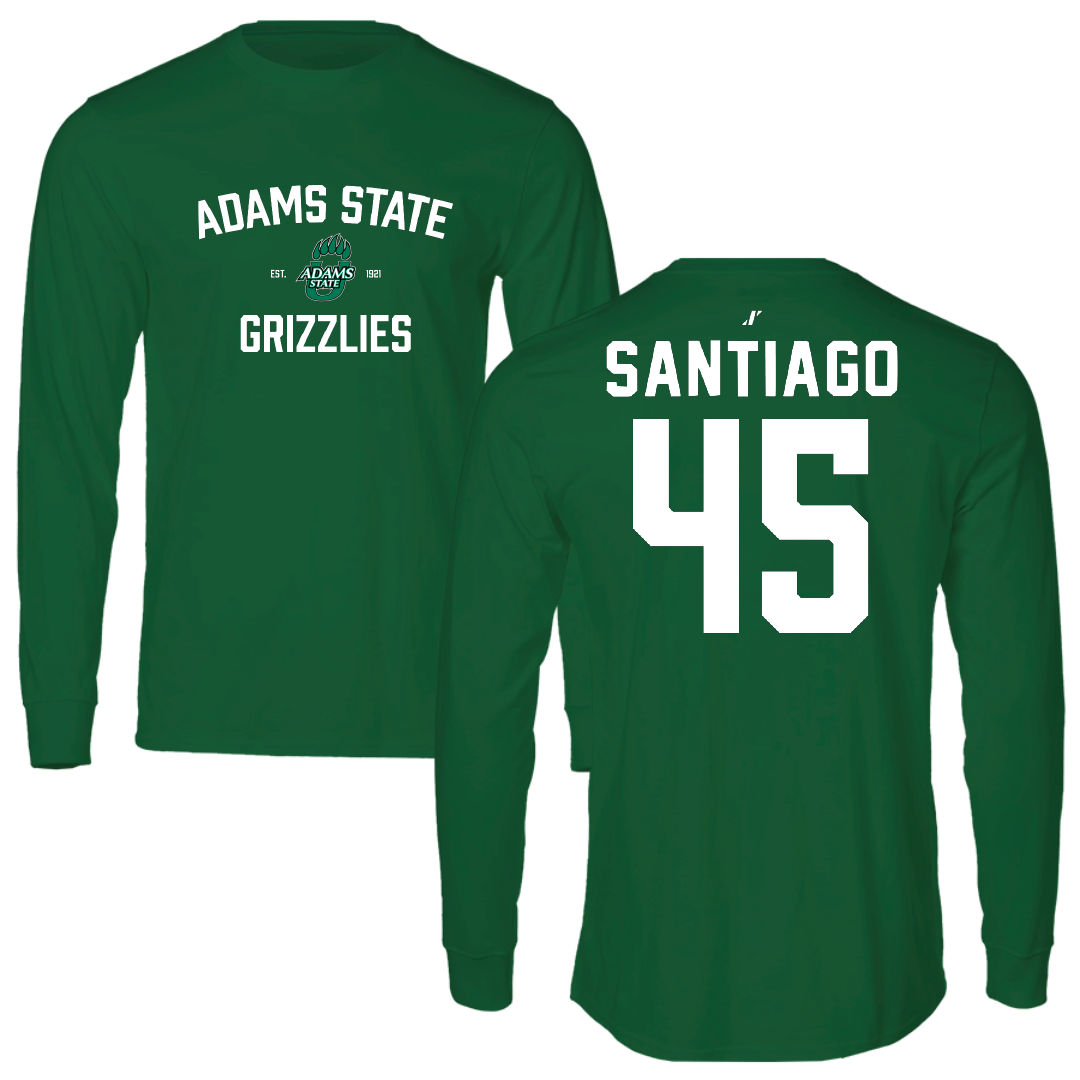 Adams State University Baseball Green General Long Sleeve - #45 Ricardo Santiago