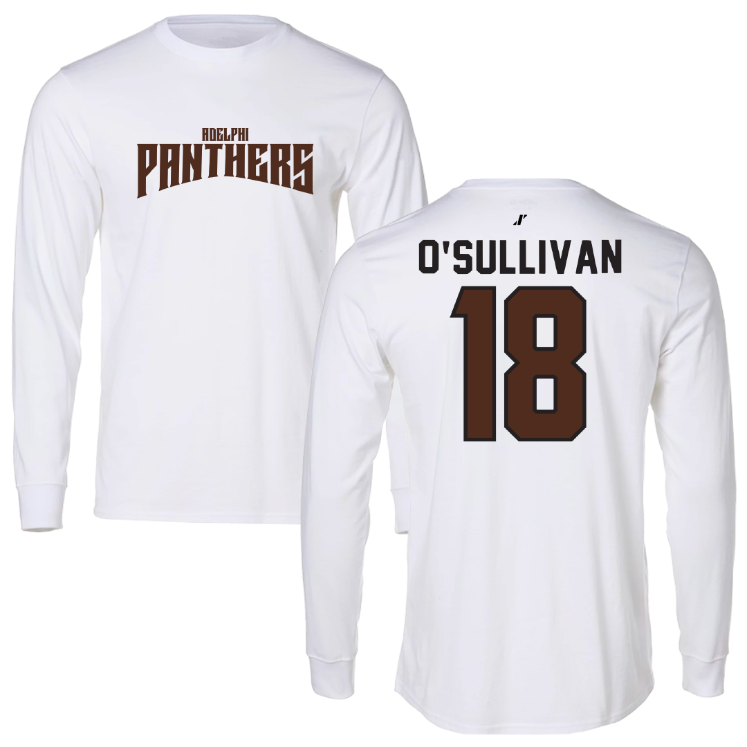 Adelphi University Baseball White Classic Performance Long Sleeve - #18 Tommy O'Sullivan