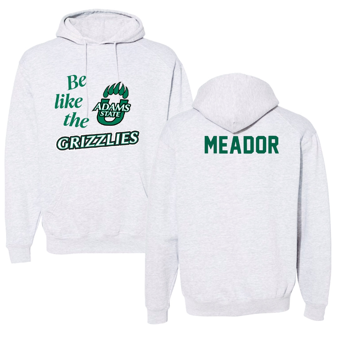 Adams State University Baseball Light Gray Be Like Us Hoodie - Billy Meador