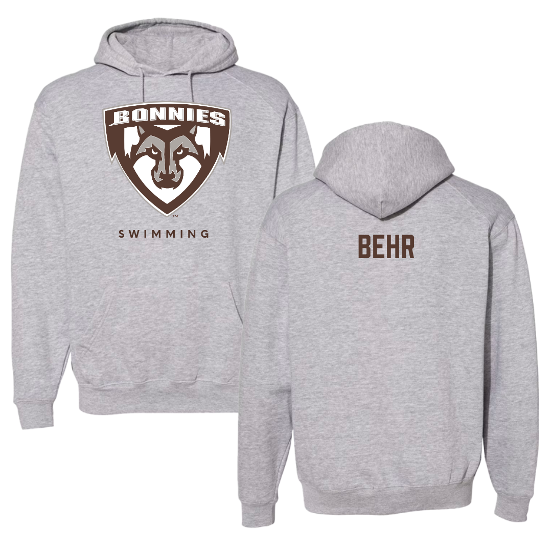 St. Bonaventure University Swimming & Diving Gray Hoodie - Alexander Behr