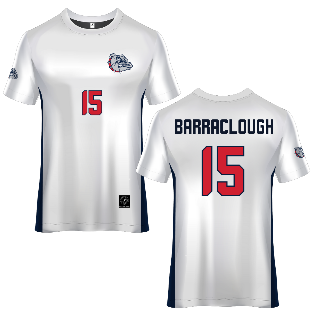 Gonzaga University White Soccer Jersey - #15 Taryn Barraclough