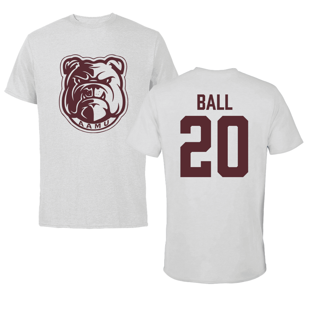 Alabama A&M University Baseball Light Gray Performance Tee - #20 Kameron Ball