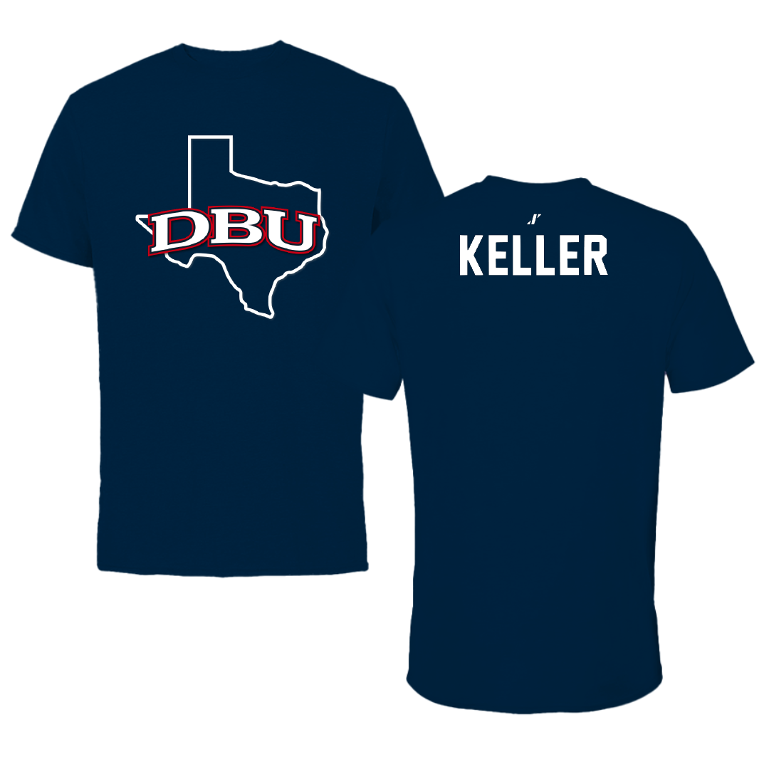 Dallas Baptist University TF and XC Navy State Tee - KayCee Keller