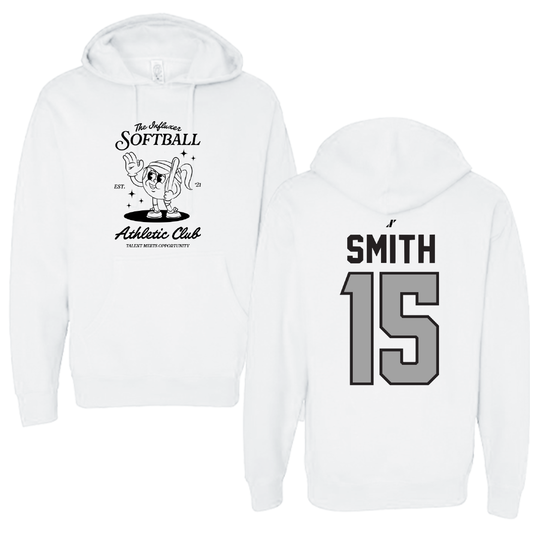 Softball White Influxer Athletic Club Hoodie - #15 Reagan Smith
