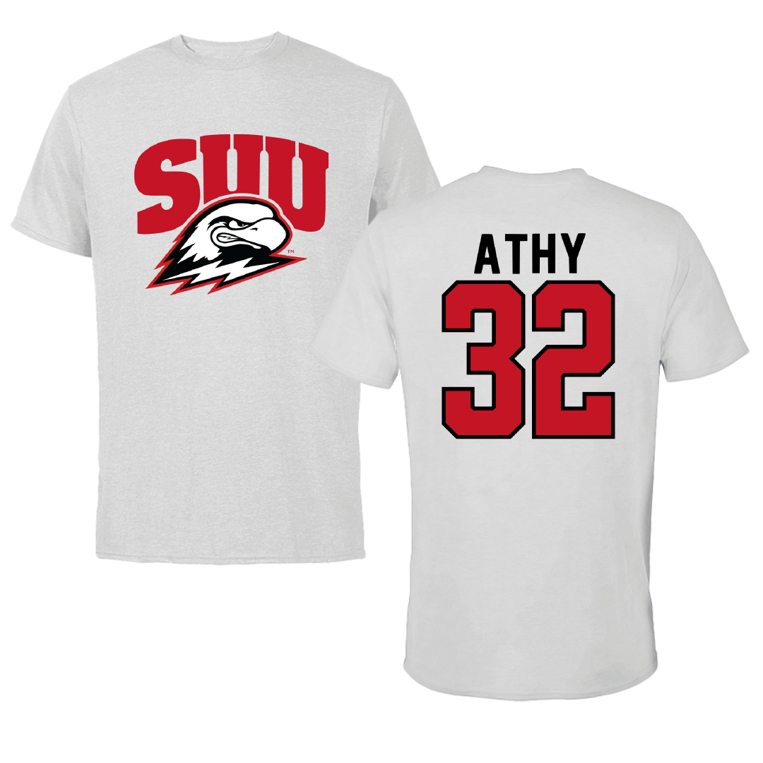 Southern Utah University Football Light Gray Performance Tee - #32 Khameron Athy