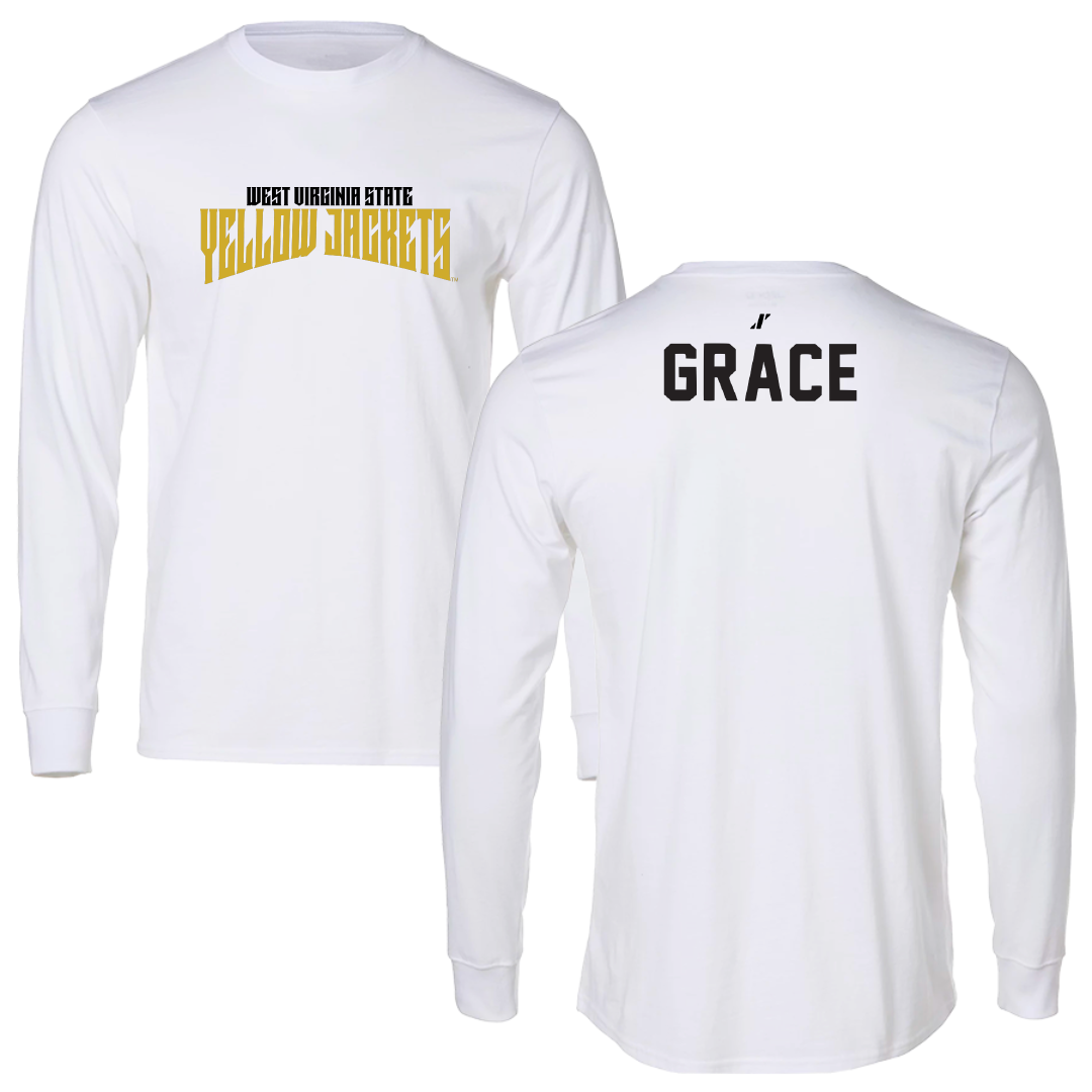 West Virginia State University TF and XC White Classic Performance Long Sleeve - Ashonti Grace