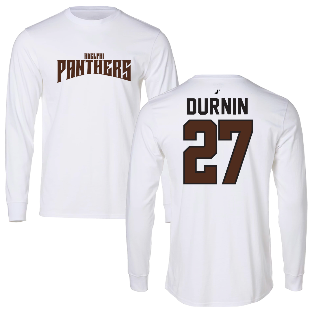Adelphi University Lacrosse White Classic Long Sleeve - #27 Ryan Durnin
