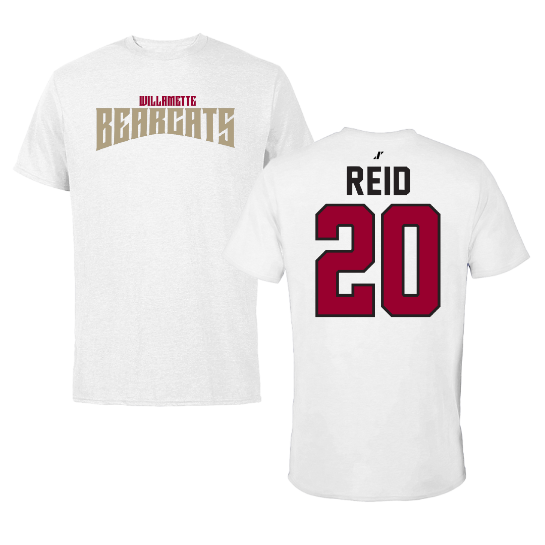 Willamette University Soccer White Classic Performance Tee - #20 Maddee Reid