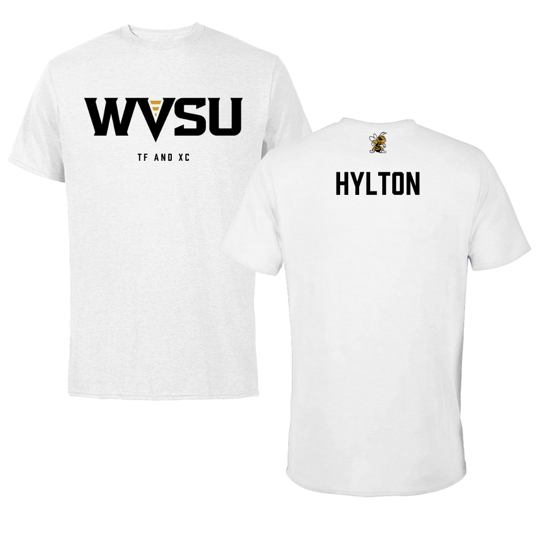 West Virginia State University TF and XC White Tee - Amirie Hylton