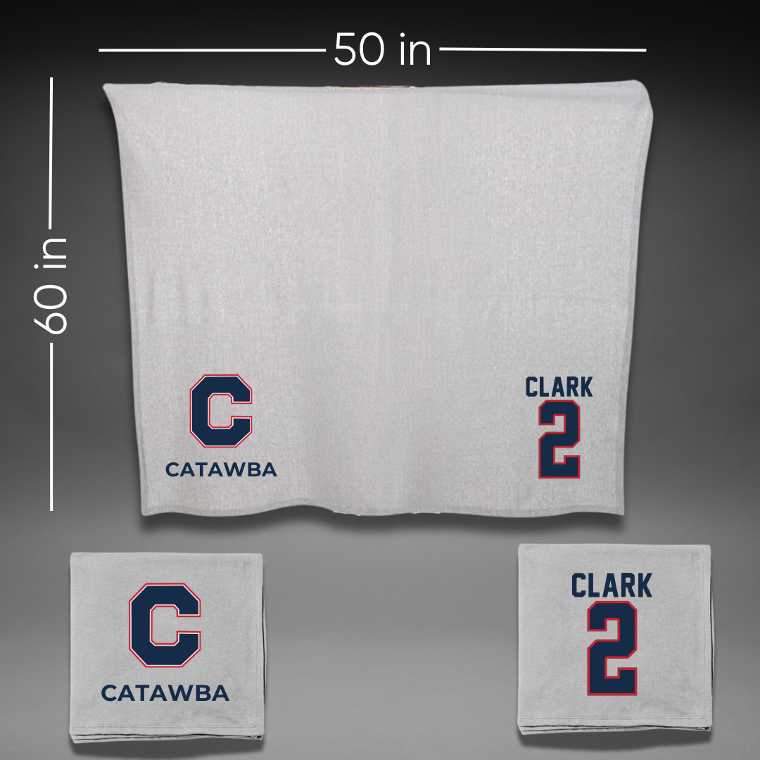 Catawba College Volleyball Gray Blanket - #2 Katie Clark